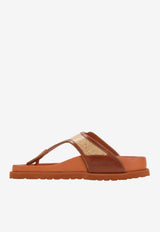 Gizeh Raffia Thong Sandals