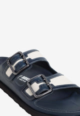 Arizona Two-Strap Canvas Sandals
