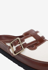 Boston Canvas and Leather Slippers