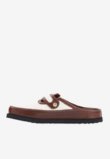 Boston Canvas and Leather Slippers