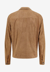 Hugo Boss Merfo Perforated Suede Jacket Brown 50558900264_Mediumbeige_44130310