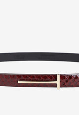 Python Leather Belt