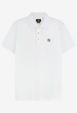Fendi Embroidered FF Selleria Polo T-shirt White FY1309AY0IF0QA0_White_70153904