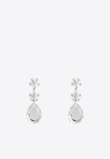 Self-Portrait Crystal Flower Tiered Earrings Silver PF26643ESLSILVER_SILVER_70013901