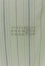 MM6 Maison Margiela Striped Logo Shirt Sage S62DT0052M35879001F_SageGreen_57986523
