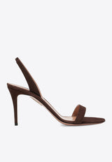 Aquazzura So Nude 60 Slingback Suede Sandals Brown SNUMIDS0SUE/T_AQUA-ESP