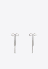 Self-Portrait Double Crystal Bow Earrings Silver PF26606ESLSILVER_SILVER_70014351