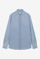 Brunello Cucinelli Denim Buttoned Shirt Blue MR6830627DE/T_CUCIN-C008