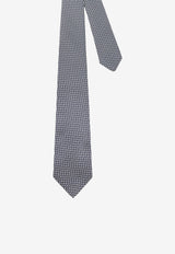 Kiton Ciro Paone Micro-Patterned Silk Tie Blue UCRVKRC08L5208_Red_42176820