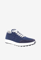 Kiton Ciro Paone Stretch Knit Low-Top Sneakers Blue USSA031N0121718BLU_Blu_70014458