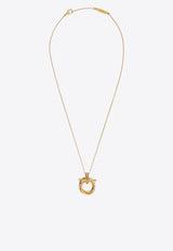 Ferragamo Twisted Gancini Pendant Necklace Gold 760551751631OROGIOVE_Gold_67481177