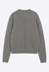 Rick Owens Crewneck Cashmere-Blend Sweater Gray RU02F4665KWSF/T_RICKO-34