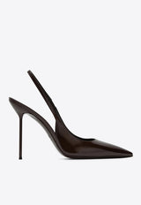 Paris Texas Lidia 105 Patent Leather Slingback Pumps Dark Brown PX913XVN01/T_PATEX-EB