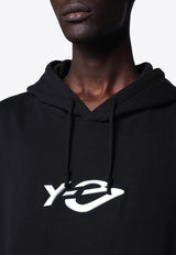 Y-3 Liquid Logo Print Hooded Sweatshirt Black KR1070CO/T_ADIDY-BLK