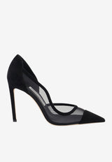 Jimmy Choo Brigitte 100 Mesh and Suede Pumps Black BRIGITTE100SMSBLACK_BLACK_67481176