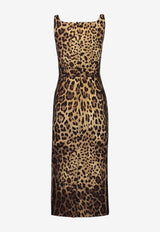Dolce & Gabbana Animal Print Sleeveless Midi Dress Brown F6F4ZTGDCLXHY13M_LEONEW_70013863
