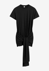 Toteme Knotted Draped T-shirt Black 263WRT0755FB0419001_BLACK_70027330