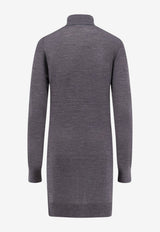 Toteme Turtleneck Wool Sweater with Scarf Gray 254WRT0615YA0087020_MID GREY MELANGE_70041547