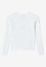 Polo Ralph Lauren Kids Boys Cable Knit Logo Cardigan White 313543047064BCO/T_POLOR-ON