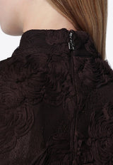 ROTATE 3D Flower Sleeveless Maxi Dress Brown 1162841667BCR2231/T_ROTAT-1667