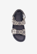 Tory Burch Mellow Sport T Monogram Flat Sandals Navy 184016430_TMONOPERFECTNAVY_66335822