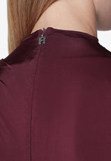 ROTATE Satin Ruched Mini Dress Burgundy 1161762694BCR2080/T_ROTAT-2694