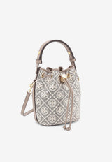 Tory Burch Mini T Monogram Coated Canvas Bucket Bag Taupe 182853200_CHARCOAL_66335881