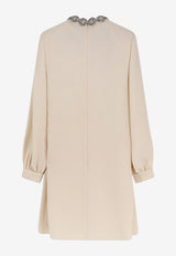 Valentino Embellished Cady Couture Mini Dress Vanilla 9B3VAKJ51MM4KY_VANIGLIASILVER_70013872