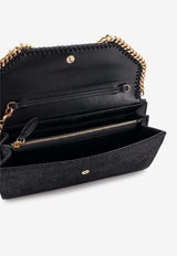 Stella McCartney Falabella Shaggy Deer Chain Clutch Black 7P0086W93551000_BLACK_70014671