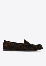 Aquazzura Leopard Print Suede Loafers Brown CLGFLAM0PLD/T_AQUA-ESP