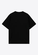 Prada Triangle Logo Boxy Crewneck T-shirt Black UJN954OOO240/T_PRADA-F0002