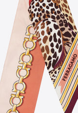 Ferragamo Felindra Print Silk Bandeau Scarf Multicolor 321280795097ROSA_Rosa_67481142