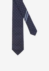 Ferragamo Gancini Motif Silk Tie Blue 351424794457BLUSCURO_BLUSCURO_67481145