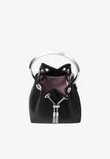 Jimmy Choo Bon Bon Satin Bucket Bag Black BONBONFUQBLACKSILVER_BLACKSILVER_67481154