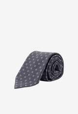 Ferragamo Gancini Jacquard Silk Tie Gray 351424794458GRIGIO_Gray_67481163