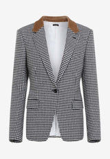 Pied De Poule Houndstooth Blazer