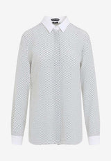 Argyle Print Silk Shirt