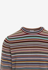 Fine Knit Striped Sweater