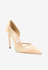 Jimmy Choo Brigitte 100 Mesh and Suede Pumps Biege BRIGITTE100SMSCHAI_CHAI_67481174
