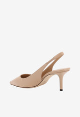 Jimmy Choo Love 65 Leather Slingback Pumps Biege LOVESB65CLFCHAI_CHAI_67481178