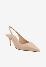 Jimmy Choo Love 65 Leather Slingback Pumps Biege LOVESB65CLFCHAI_CHAI_67481178