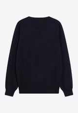 Brunello Cucinelli Cashmere Crewneck Sweater Navy M2200100WS/T_CUCIN-CW425