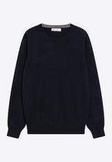 Brunello Cucinelli Cashmere Crewneck Sweater Navy M2200100WS/T_CUCIN-CW425