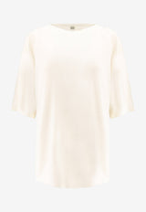 Toteme Longline Wool Knit Top White 254WRT0620YA0211047_WHITE_70041554