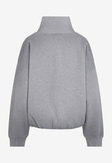 Funnel-Neck Logo Sweatshirt