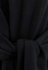 Toteme Turtleneck Wool Sweater with Scarf Black 254WRT0615YA0087001_BLACK_70041561