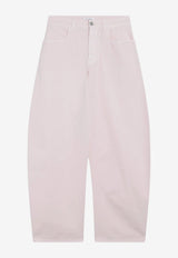 Alaïa High-Rise Rounded Jeans Pink AA9P1215D028DDE/T_ALAIA-416