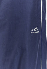 Balenciaga Logo Print Drawstring Track Pants Navy A001ZCTPQ386641_NEWDARKNAVY_70149662