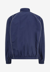 Balenciaga Logo Print Zip Track Jacket Navy A001YQTPQ386641_NEWDARKNAVY_70149669