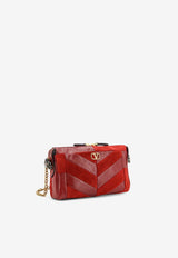 Valentino Small Panthea Suede and Leather Crossbody Bag Red 9W2B0S99DEDAQS_RUSSETRED_70013705